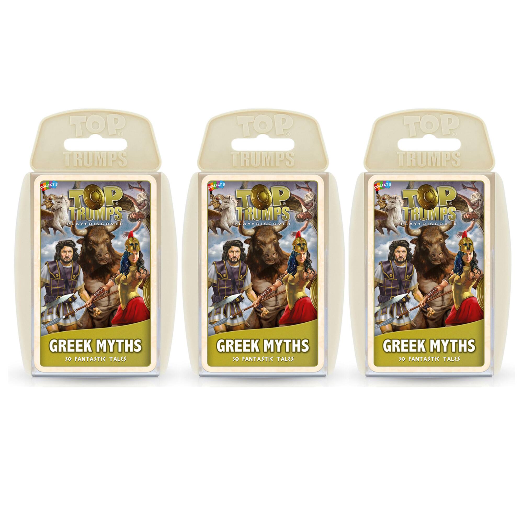 Top Trumps® 5.5" x 3.34" Greek Mythology Card Game, Pack of 3